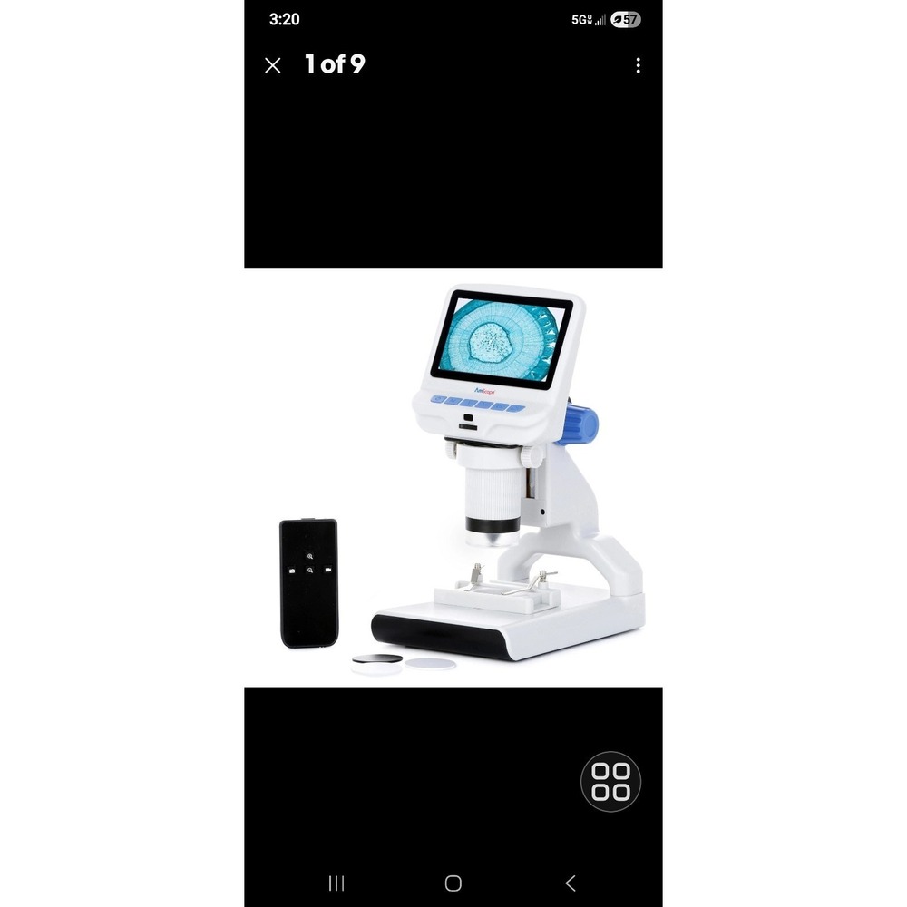 Amscope 220X Portable LCD Digital Microscope +4.3" Premium 1080P HD Color Screen